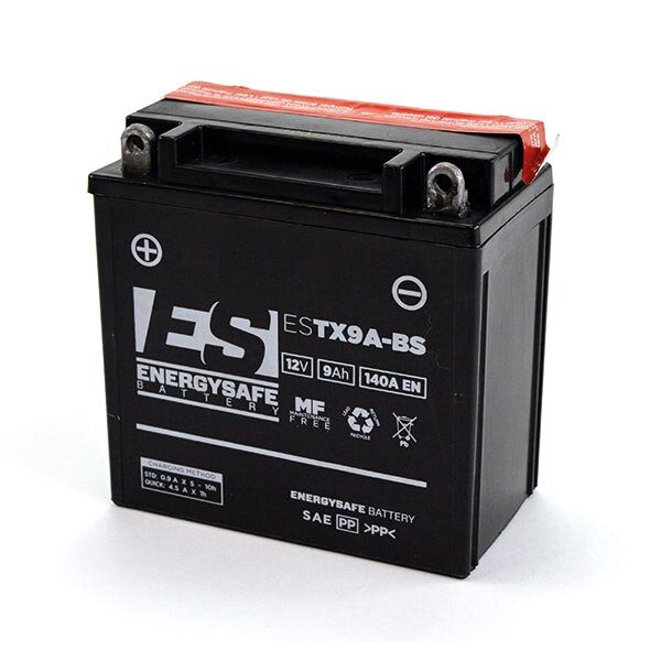 ES Energy Safe Batterie ENERGYSAFE ESTX9A-BS (CP) mit Säurepack 12V/9AH (10 Std.) [] CCA=140A (2 Jahre Garantie - s. Artikeltext)