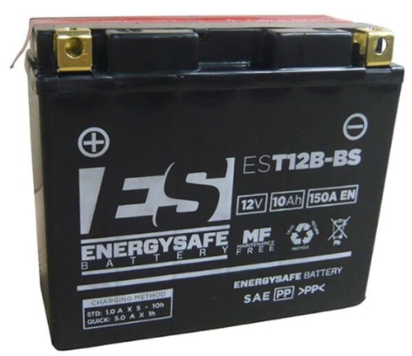 ES Energy Safe Batterie ENERGYSAFE EST12B-BS (CP) mit Säurepack 12V/ 10 AH (10 Std.) [152x70x131] CCA=150A (2 Jahre Garantie - s. Artikeltext)