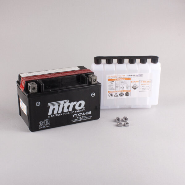 Nitro Batterie NTX7A-BS (CP) mit Säurepack 12V/6Ah [150x87x94] CCA=105A