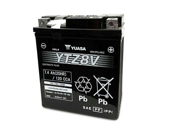 Yuasa Batterie YTZ8V (WC) AGM / Gel 12V/7AH (10 Std.) [113x70x130] CCA=120A