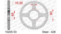 DC AFAM Stahl-Kettenrad 428 - 53Z (Silber) 10205-53| ID...