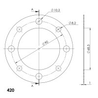 Supersprox Edge-Disc 420 - 34Z (gold) ACD-214:34-GLD|ID 58,0 LK 90,0 4-Loch