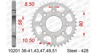 DC AFAM Stahl-Kettenrad 428 - 47Z (Silber) 10201-47| ID...