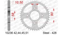 DC AFAM Stahl-Kettenrad 428 - 51Z (Silber) 10236-51| ID...