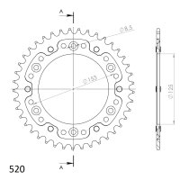 Supersprox Stealth-Kettenrad 520 - 40Z (blau)...