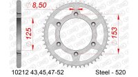 DC AFAM Stahl-Kettenrad 520 - 45Z (Silber) 10212-45| ID 125 LK 153 6-Loch