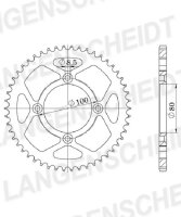 Supersprox Stahl-Kettenrad 428 - 49Z (schwarz) RFE-1204:49-BLK|ID 80,0 LK 100,0 4-Loch