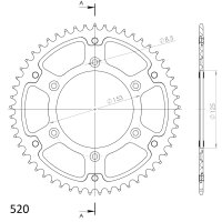 Supersprox Stealth-Kettenrad 520 - 53Z (rot) RST-210:53-RED|ID 125,0 LK 153,0 6-Loch