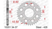 DC AFAM Stahl-Kettenrad 428 - 37Z (Silber) 10201-37| ID...