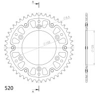 Supersprox Stealth-Kettenrad 520 - 48Z (gold) RST-210:48-GLD|ID 125,0 LK 153,0 6-Loch/6-Loch