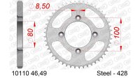 DC AFAM Stahl-Kettenrad 428 - 46Z (Silber) 10110-46| ID...