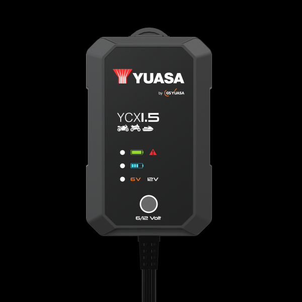 Yuasa Motorcycle Smart Charger YCX1.5 7-stufig, 6/12V, 1.5A, STD/AGM/GEL/Lithium