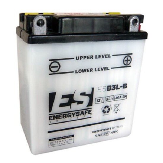 ES Energy Safe Batterie ENERGYSAFE ESB3L-B (CP) mit Säurepack 12V/3AH (10 Std.) [99x57x111] CCA=30A (2 Jahre Garantie - s. Artikeltext)