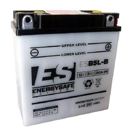 ES Energy Safe Batterie ENERGYSAFE ESB5L-B (CP) mit Säurepack 12V/5AH (10 Std.) [121x61x131] CCA=60A (2 Jahre Garantie - s. Artikeltext)