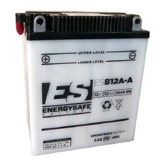 ES Energy Safe Batterie ENERGYSAFE ESB12A-A (CP) mit Säurepack 12V/12AH (10 Std.) [134x80x160] CCA=160A (2 Jahre Garantie - s. Artikeltext)