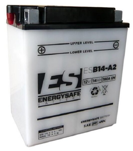 ES Energy Safe Batterie ENERGYSAFE ESB14-A2 (CP) mit Säurepack 12V/14AH (10 Std.) [134x89x166] CCA=180A (2 Jahre Garantie - s. Artikeltext)