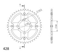 Supersprox Stealth-Kettenrad 428 - 42Z (gold)...