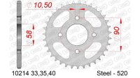 DC AFAM Stahl-Kettenrad 520 - 40Z (Silber) 10214-40| ID 58 LK 90 4-Loch