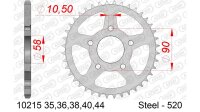 DC AFAM Stahl-Kettenrad 520 - 36Z (Silber) 10215-36| ID...