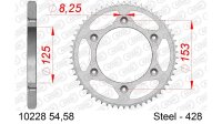 DC AFAM Stahl-Kettenrad 428 - 54Z (Silber) 10228-54| ID...