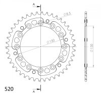 Supersprox Stealth-Kettenrad 520 - 39Z (gold)...