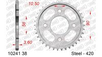 DC AFAM Stahl-Kettenrad 420 - 38Z (Silber) 10241-38 | ID...