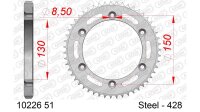 DC AFAM Stahl-Kettenrad 428 - 51Z (Silber) 10226-51| ID 130 LK 150 6-Loch