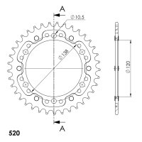 Supersprox Stealth-Kettenrad 520 - 37Z (gold)...