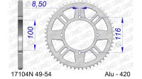 DC AFAM Alu-Kettenrad 420 - 50Z (Silber) 17104N-50 | ID...