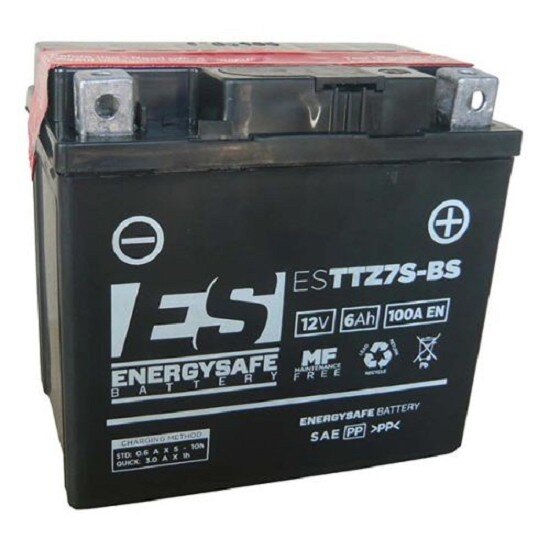 ES Energy Safe Batterie ENERGYSAFE ESTTZ7S-BS (CP) mit Säurepack 12V/6AH (10 Std.) [113x70x105] CCA=100A (2 Jahre Garantie - s. Artikeltext)