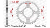 DC AFAM Stahl-Kettenrad 530 - 39Z (Silber) 10603-39| ID...