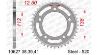 DC AFAM Stahl-Kettenrad 520 - 38Z (Silber) 10627-38| ID...