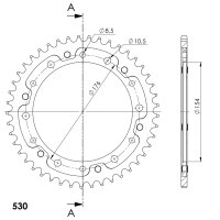 Supersprox Stealth-Kettenrad 530 - 45Z (blau)...