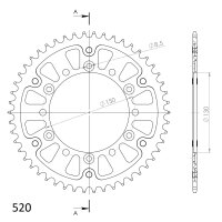Supersprox Stealth-Kettenrad 520 - 50Z (gold)...