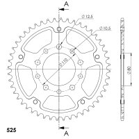 Supersprox Stealth-Kettenrad 525 - 48Z (rot)...