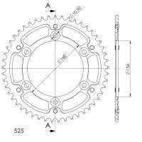 Supersprox Stealth-Kettenrad 525 - 49Z (gold)...