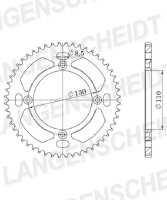 Supersprox Stahl-Kettenrad 420 - 49Z (schwarz) RFE-209:49-BLK|ID 110,0 LK 130,0 4-Loch