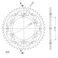 Supersprox Stealth-Kettenrad 525 - 50Z (rot)...