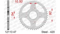 DC AFAM Stahl-Kettenrad 420 - 47Z (Silber) 12113-47| ID...