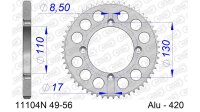 DC AFAM Alu-Kettenrad 420 - 52Z (Silber) 11104N-52 | ID...