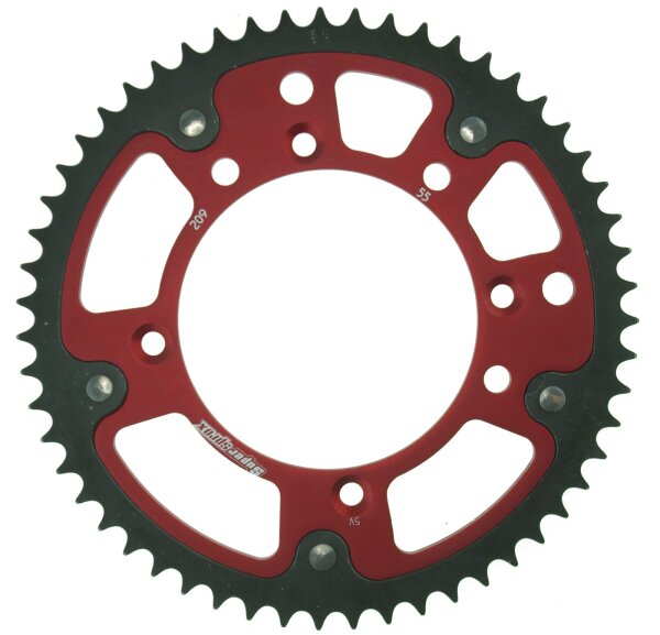 Supersprox Stealth-Kettenrad 420 - 55Z (rot) RST-209:55-RED|ID 110,0 LK 130,0 4-Loch