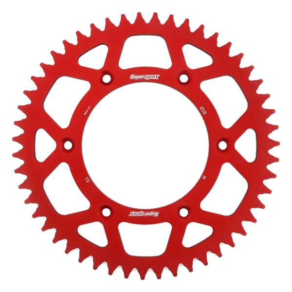 Supersprox Alu-Kettenrad 520 - 51Z (rot) RAL-210:51-RED|ID 125,0 LK 153,0 6-Loch/6-Loch