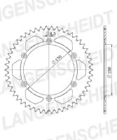 Supersprox Alu-Kettenrad 520 - 50Z (gold) ID 150,0 LK...