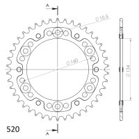 Supersprox Stealth-Kettenrad 520 - 42Z (blau)...