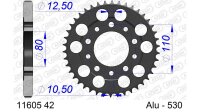 DC AFAM Alu-Kettenrad 530 - 42Z (Gun Metal) 11605-42 | ID...