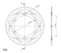 Supersprox Stealth-Kettenrad 520 - 48Z (gold)...