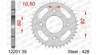 DC AFAM Stahl-Kettenrad 428 - 39Z (Silber) 12201-39| ID...