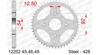 DC AFAM Stahl-Kettenrad 428 - 45Z (Silber) 12202-45| ID...