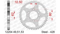 DC AFAM Stahl-Kettenrad 428 - 53Z (Silber) 12204-53| ID...