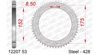 DC AFAM Stahl-Kettenrad 428 - 53Z (Silber) 12207-53| ID...